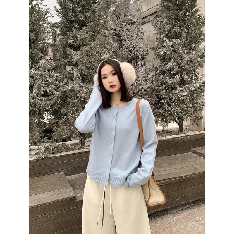 PRASE Women s Warm Merino Wool Blend Knitted Cardigan 2XL