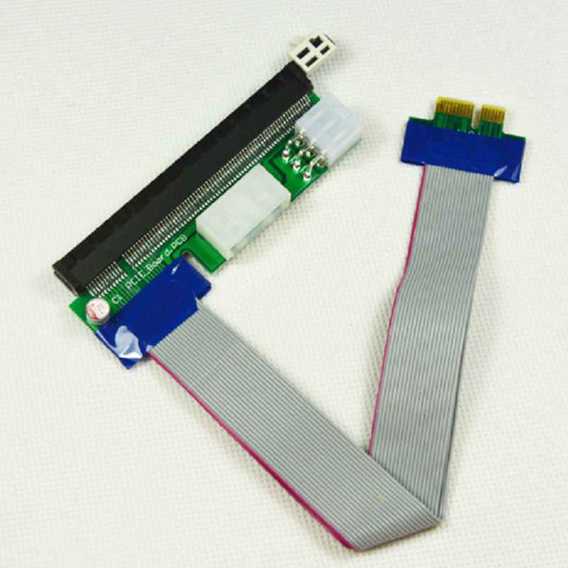 Buy Pci-E Extention Cable Express Riser Card Adapter Flex Ribbon 1X To ...