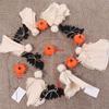 Pumpkin Halloween Decorations Banner Bat Halloween Flag Pulling Linen Ghosts Banner  Festival