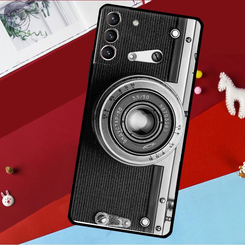 Retro Camera Vintage Funda For Samsung Galaxy S25 Ultra S24 S22 S23 Plus S20 S21 FE S9 S10 S24 FE Phone Case