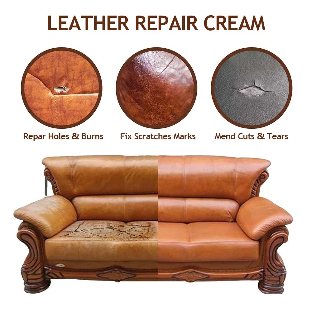 20ml Leather Repair Gel Car Repair Scratches Cracks Sofa Car Seat Leather Complementary Refurbish Cream Repair Paste with Sponge