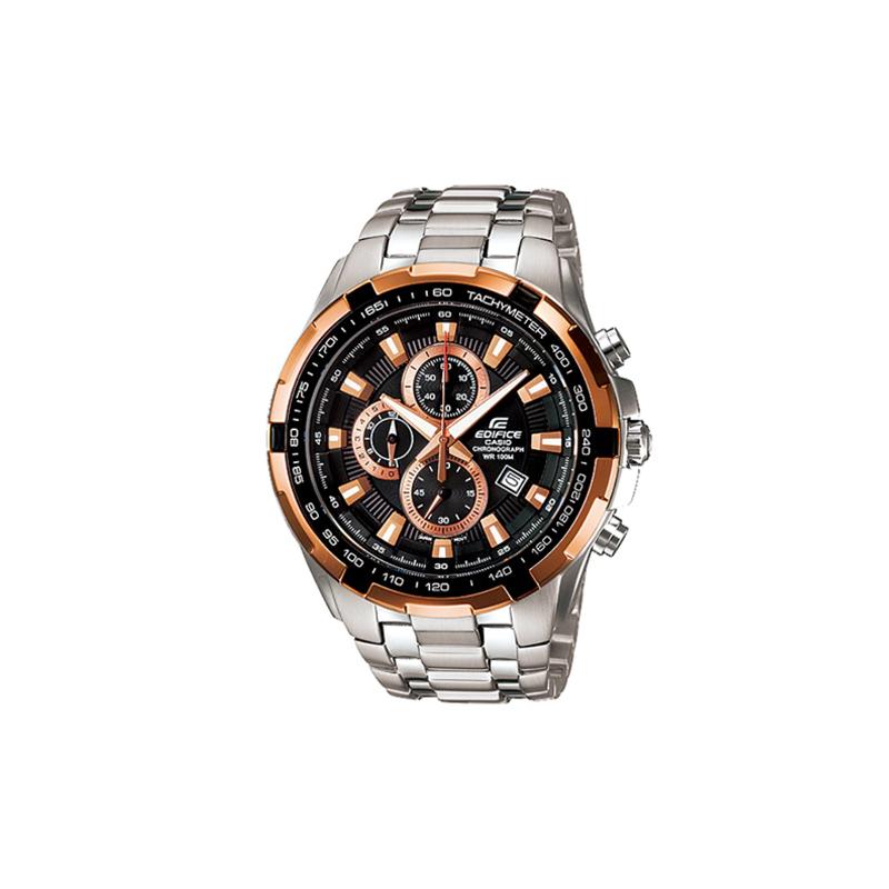 

Casio EDIFICE simple casual fashion business classic pointer three eyes and six hands date display large case waterproof quartz movement EF-539D-1A5 чёрный