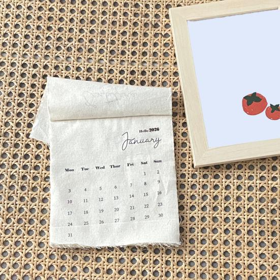 2026 Cloth Wall Calendar Wall Hanging Fabric Calendar Jan. 2026 - Dec. 2026 12