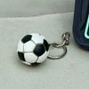Keychain Pendant with LED Light Realistic Football Design Keyring Compact Bag Decoration Night
