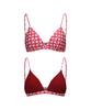 Lupeulupeu Triangle Reversible Bikini Top [Gingham Cottage Red]