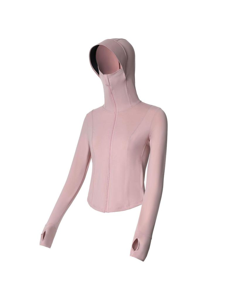 2025 Women's Black Slim Fit Sun Protection Ice Silk Jacket: Breathable, UV-Protective Summer Sportswear