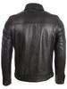 AVIATRIX Men's Real Leather Trucker Overshirt Jacket (AGQ5) - Black