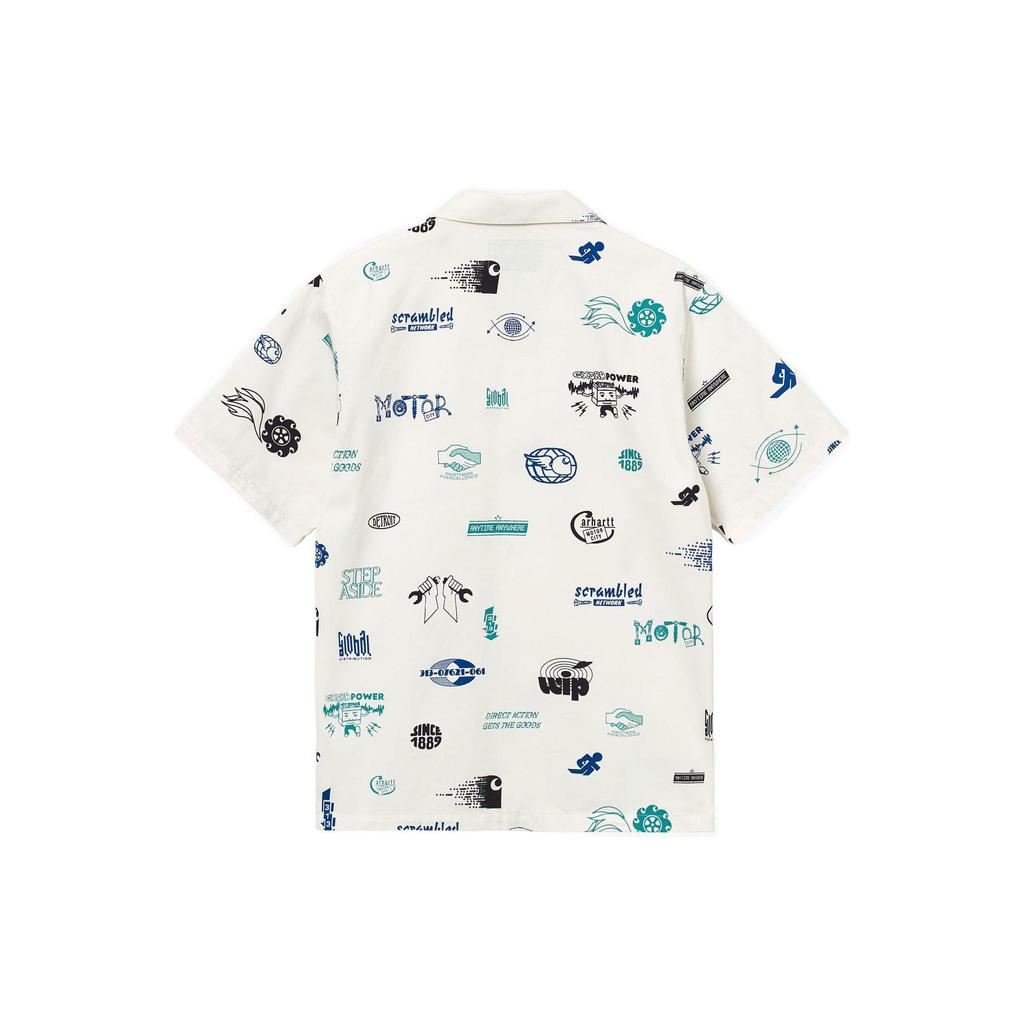Carhartt WIP SS22 Letter Pattern Printed Shirt Men Shirts I030042-0PK-XX
