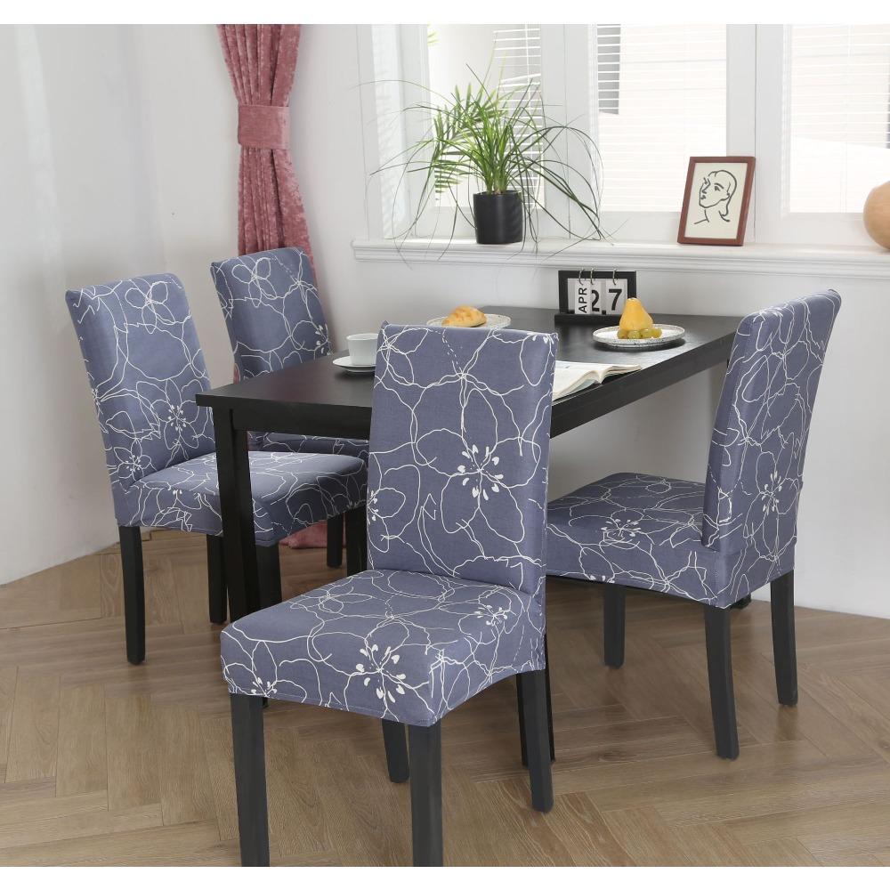 Stretchable Printed Chair Cover Simple Design Home Office Dustproof Elastic Seat Cover for Chairs