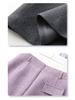 2025 New Women's Purple Woolen A-Line Pencil Skirt: Autumn/Winter Slim Fit