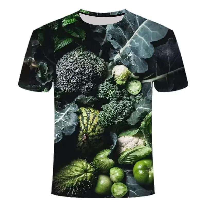 New 3D Fruits Lemon Orange Pritning T Shirt Blueberry Dragon Fruit Graphic