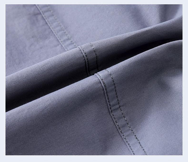 Conjunto de Roupa de Trabalho de Verão para Homem em Sarja de Algodão - Leve, Corte Solto com Design Multibolsos para Soldadores