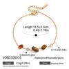 Natural Stone Zircon Crystal Pendant Necklace For Women  Gold Pvd Plated Stainless Steel Necklace Fashion Jewelry Gift