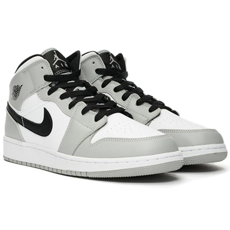 Jordan 1 Mid Light Smoke Grey GS 554725-092