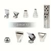 9 PCS hot air gun nozzle stainless steel universal nozzle accessories, precision nozzle accessories for welding tools