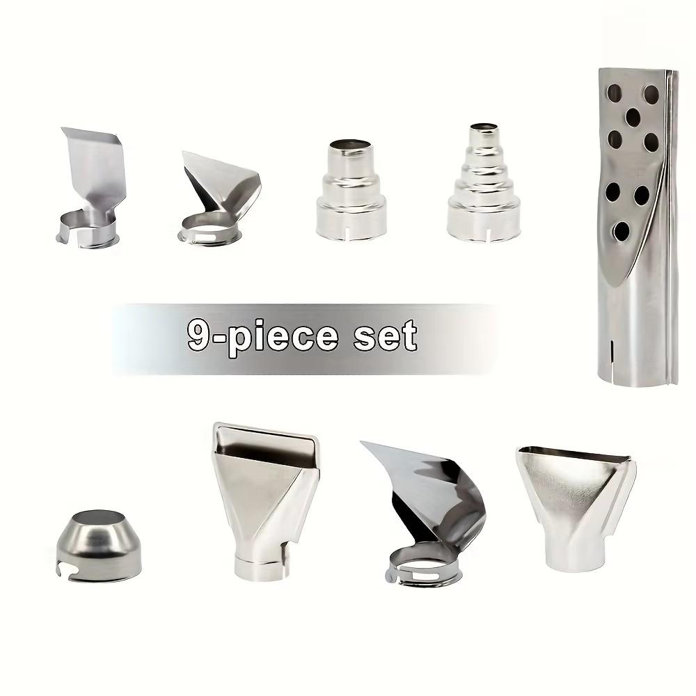 9 PCS hot air gun nozzle stainless steel universal nozzle accessories, precision nozzle accessories for welding tools