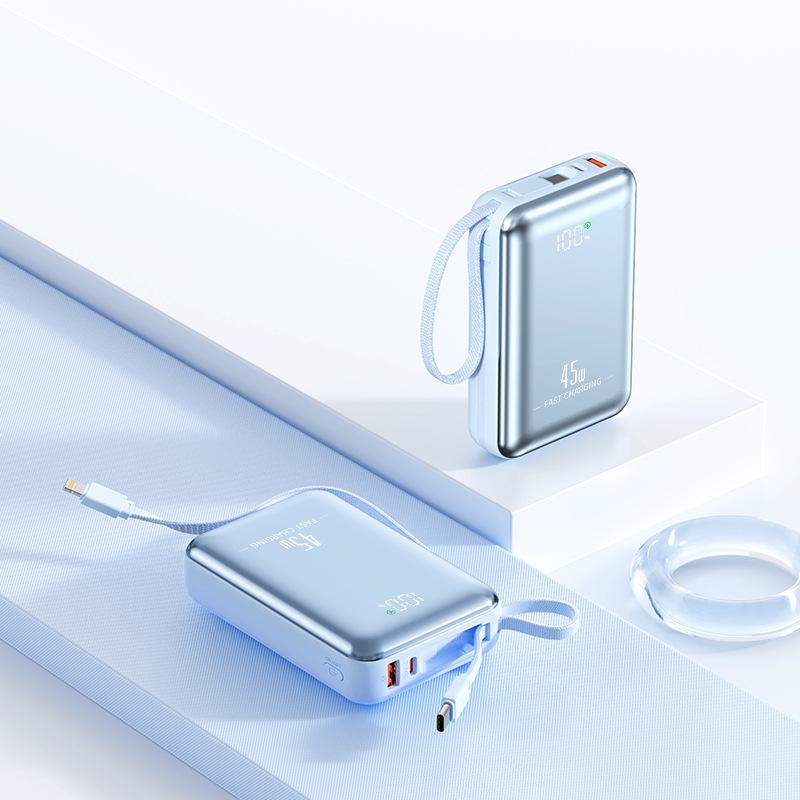 For Laptop 20000mAh 45W Power Bank Portable 10000mAh USB C Cable Fast Charging Mobile External Battery For iPhone Samsung Xiaomi