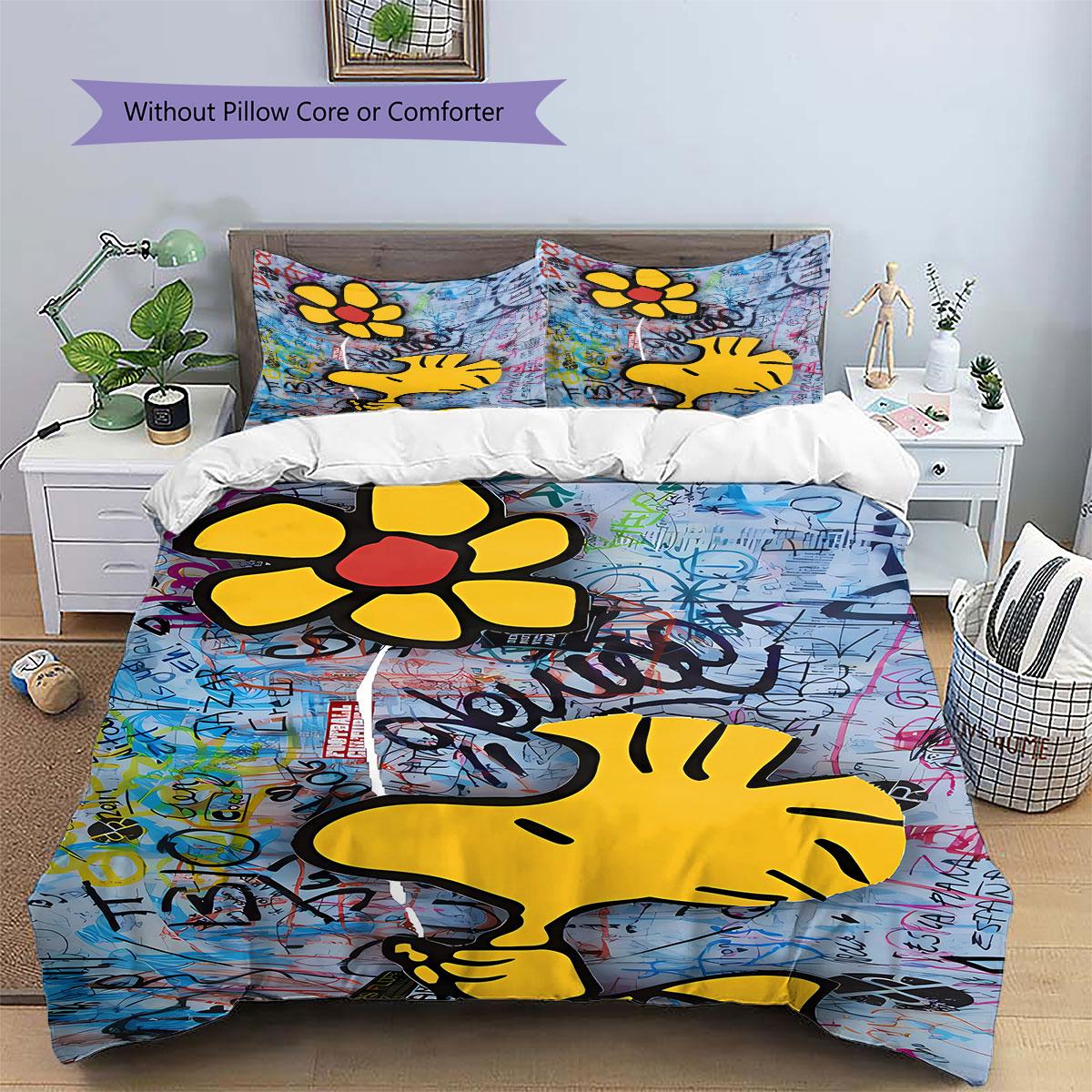 

Snoopy Sitting and Counting Money – A Comfortable and Warm Bedding Set, The Perfect Choice To Decorate Your Bedroom. 135x200cm