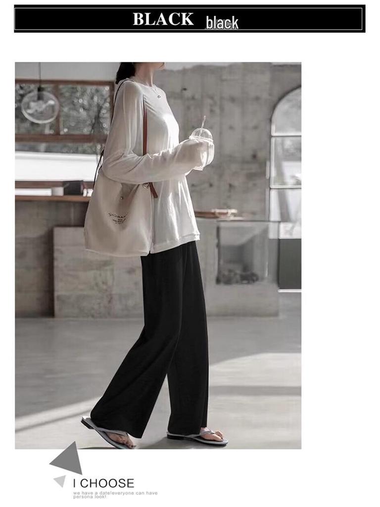 Summer Modal Wide-Leg Maternity Pants: Thin, Loose, Belly Support, Fashionable Casual Style