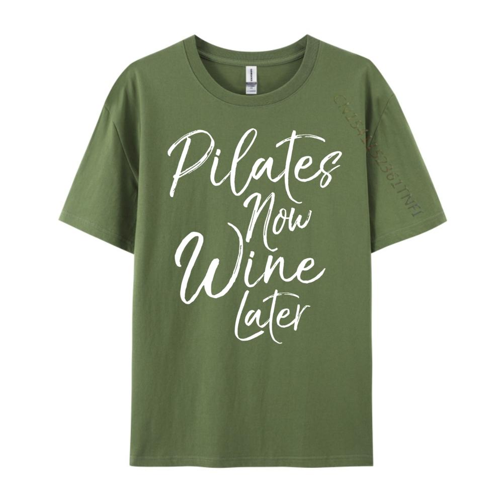 

Pilates Now Wine Later For Cute Alcohol Yoga Anime T Shirts Men s Clothing 2025 Cool Fashionable and Trendy Tees 4XL