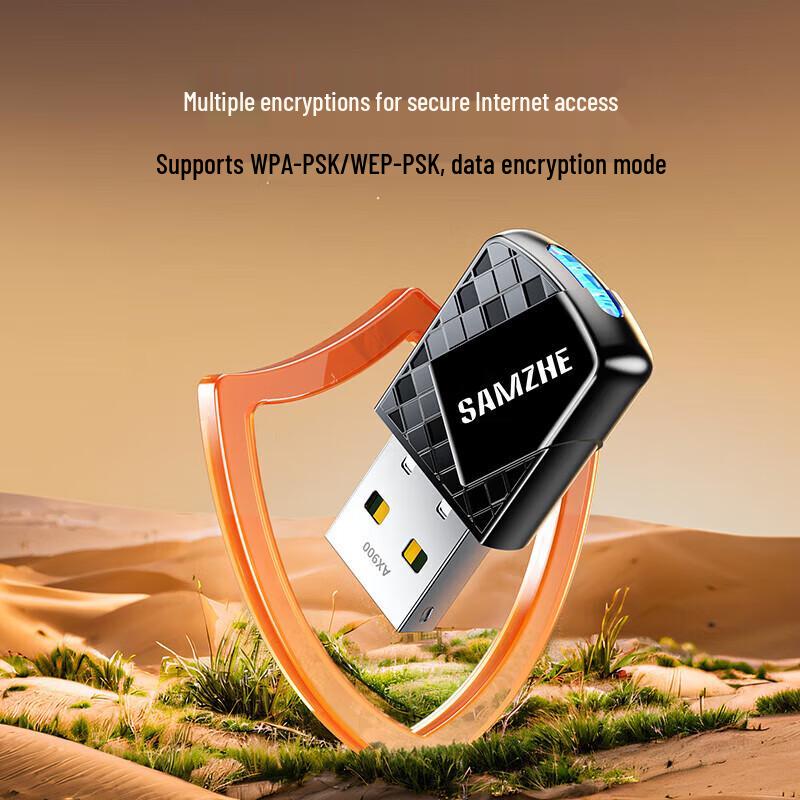 SAMZHE WRA91 USB WiFi 6 Dual-Band Wireless Adapter (CN version)
