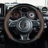 For Suzuki Steering Wheel Cover Carbon Fiber Leather Swift Fronx Dzire Celerio Ciaz Baleno Solio Splash SX4 Vitara Alto JIMNY