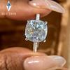 5Carat Cushion Cut Moissanite Rings for Women CopperHidden Halo Diamond Engagement Ring Wedding Bands Jewelry Gift