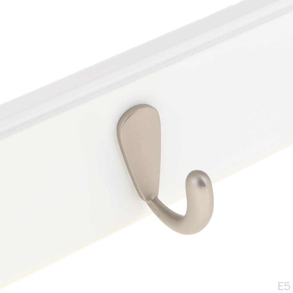 4 Hooks Bamboo Wall-Mounted Coat Hanger Rail Rack Hook Keys Holder