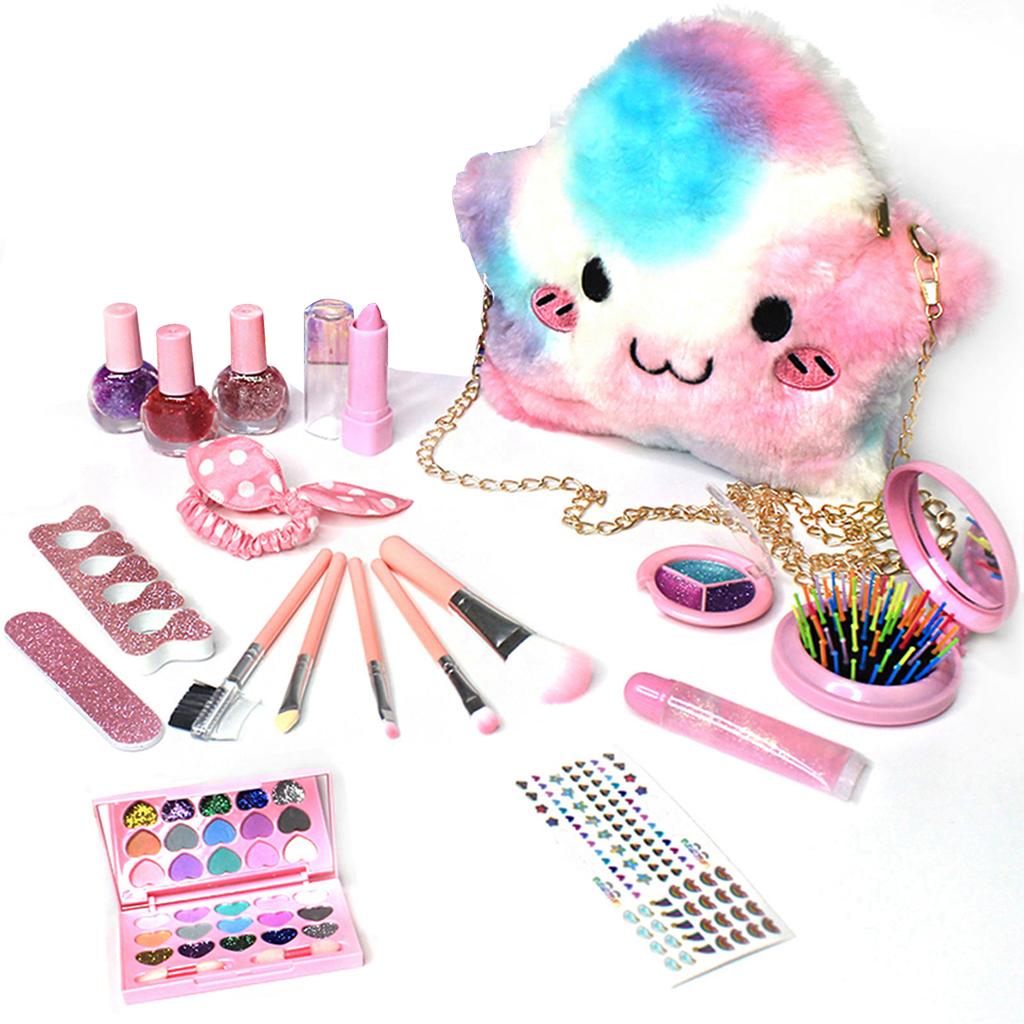 Mädchen Schminkset für Kinder Kinder Schminkset Mädchen Prinzessin Schminkbox Ungiftiges Kosmetikset