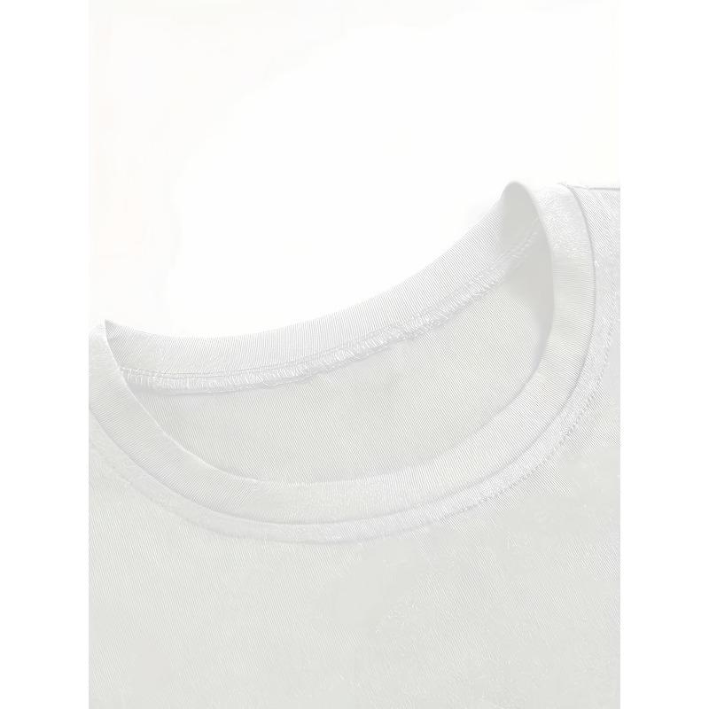 European Size Casual Romantic Sweet Multicolor Graffiti Style Heart Pattern Printed T-Shirt | Women'S White Round Neck Short Sleeve