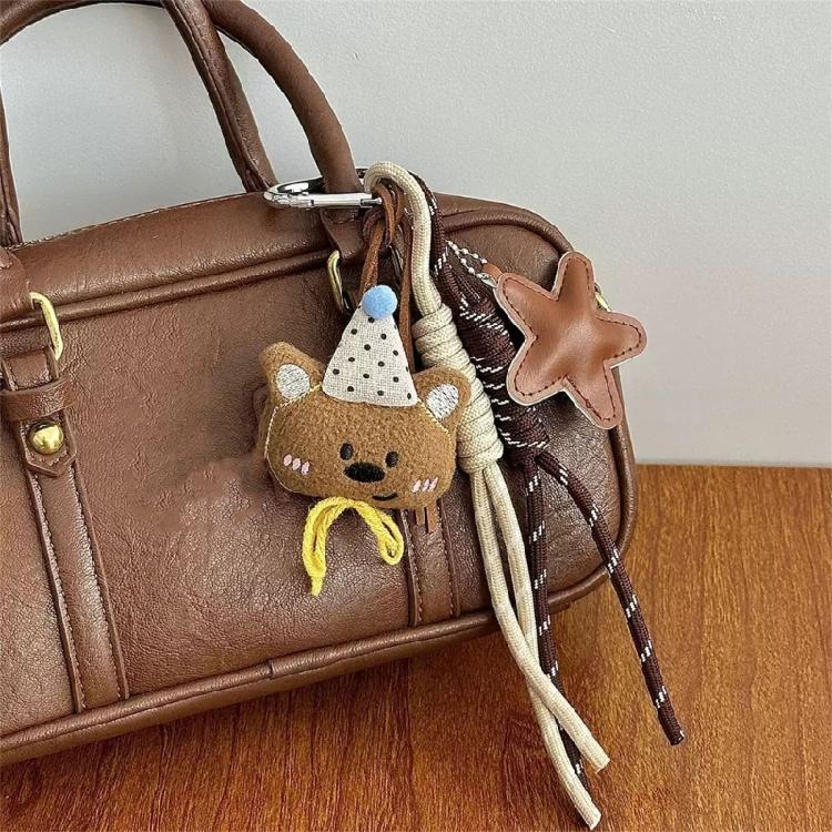 Sweet Bear Purse Accessory Soft and Portable Bag Pendant Cartoon Bag Keychain Bags Charm for Parties and Casual Outings