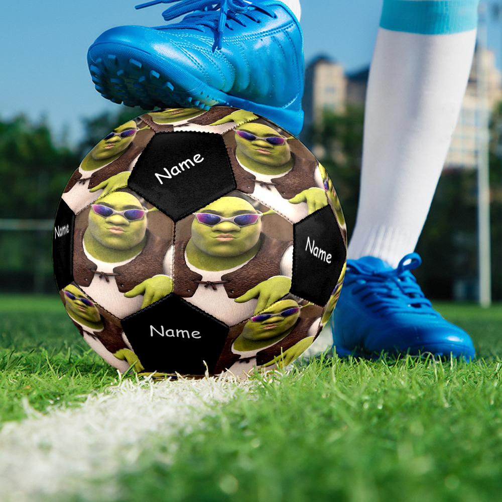 Custom Name Shrek Theme Size 5 Soccer Ball, Suitable for Both Indoor and Outdoor Matches, a Gift Suitable for Everyone.
