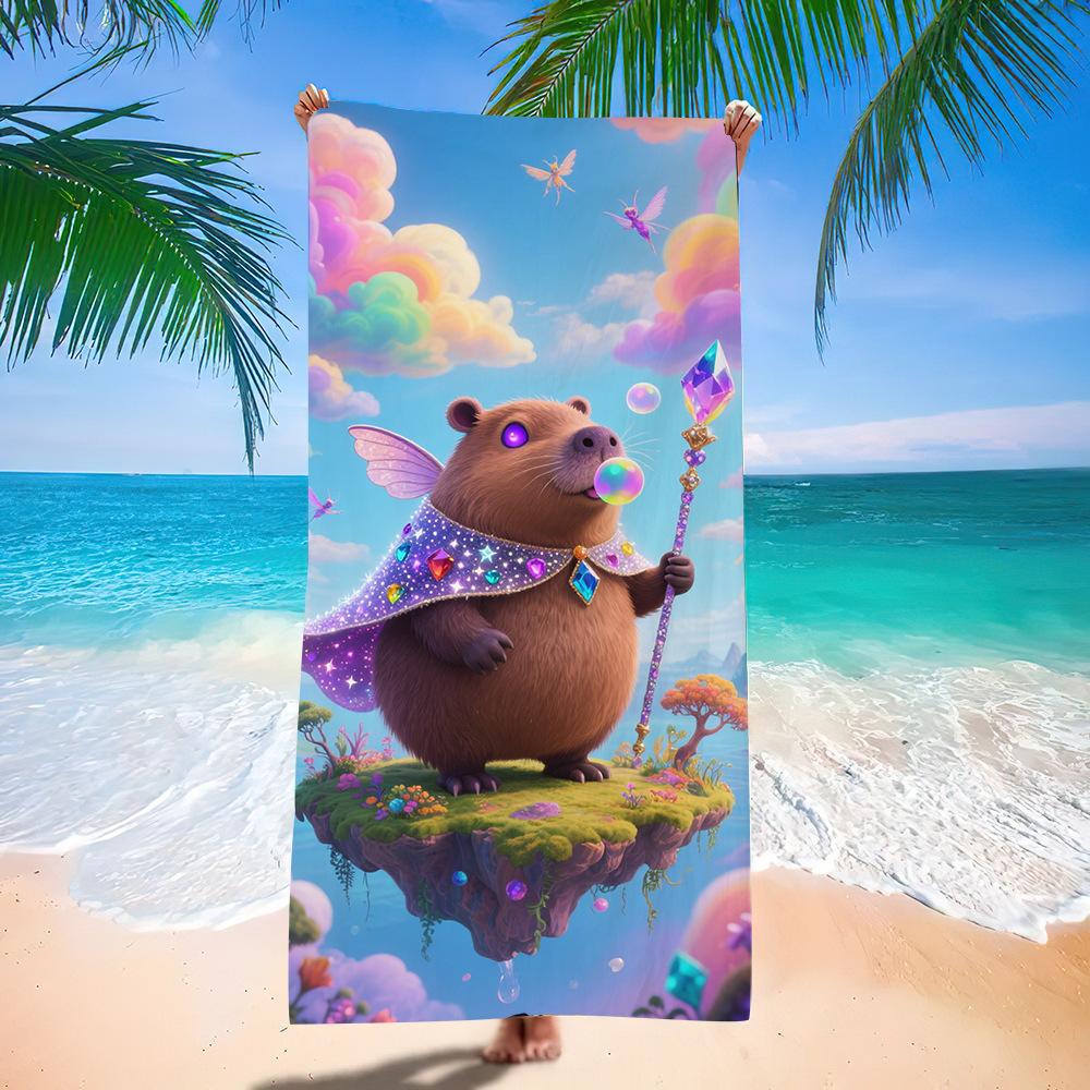 New Cute Animal Printed Microfiber Beach Towel Quick Dry Absorbent Soft Bath Towel For Kids