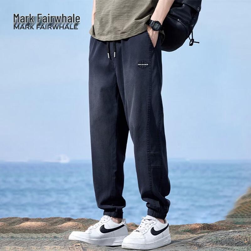 MARK FAIRWHALE Men s Summer Cool Straight Casual Pants L чёрный