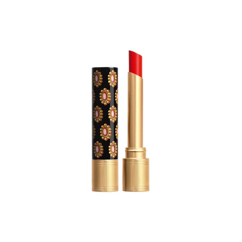 Gucci Gem Lips Colorful Glaze Lipstick Creamy Moisturizing Thin Tube Lipstick Colored Glass Lip Gloss Cosmetics #516 Margaret Ruby Without Gift Box