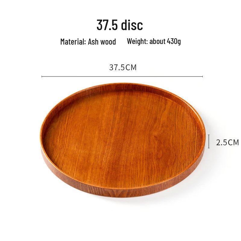 ZISIZ Round Wooden Serving Tray
