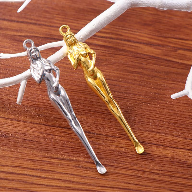 Gold/Silver Brass Ear Cleaning Spoons – Portable Ear Wax Removal Curette with Keyring for Personal Beauty and Hygiene