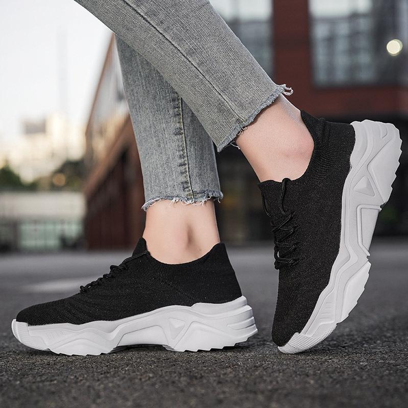 Mesh fly-woven sneakers flat running shoes lazy shoes running casual breathable trendy shoes