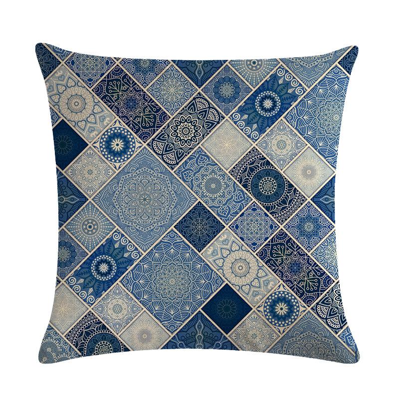 Mandala Pillowcase Square Cushion Cover Pillow Double Sided Ethnic Flower Bohemian Office Sofa Pillow
