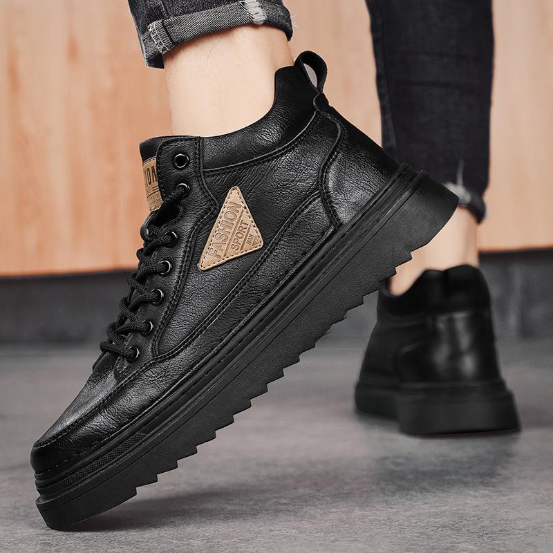 British style men's shoes autumn outdoor tooling casual leather shoes retro low-top little Martin boots autumn men's shoes