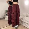 Women's American Retro Wide-Leg Pleated Jogger Pants - Hip Hop Style, Casual & Versatile