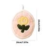 Highly Absorbent Floral Hand Towel Gentle Plush Fabric Hanging Towel Quick Drying For Sensitive Skin Households