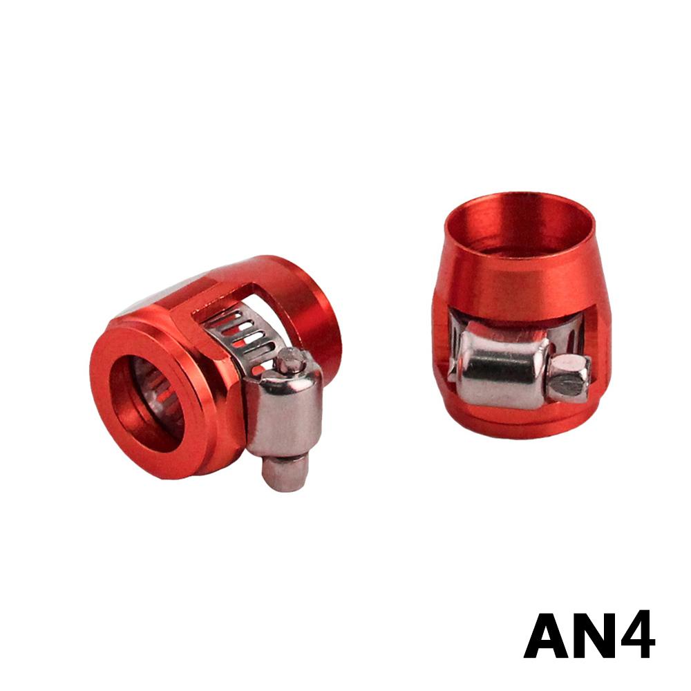 1lot=2pcs AN6 AN8 AN10 AN12 AN4 Hose Clamp End Fuel Pipe Clip Oil Water Tube Hose Fittings Hose Clamp Hose Clamp Fixing Clamp