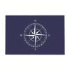 Marineblau Nautischer Schiffs Kompass Rechteckiger Tischdecke für Tischdekoration Waschbar Geometrisch Küche Esstisch Tuch Party Dekor
