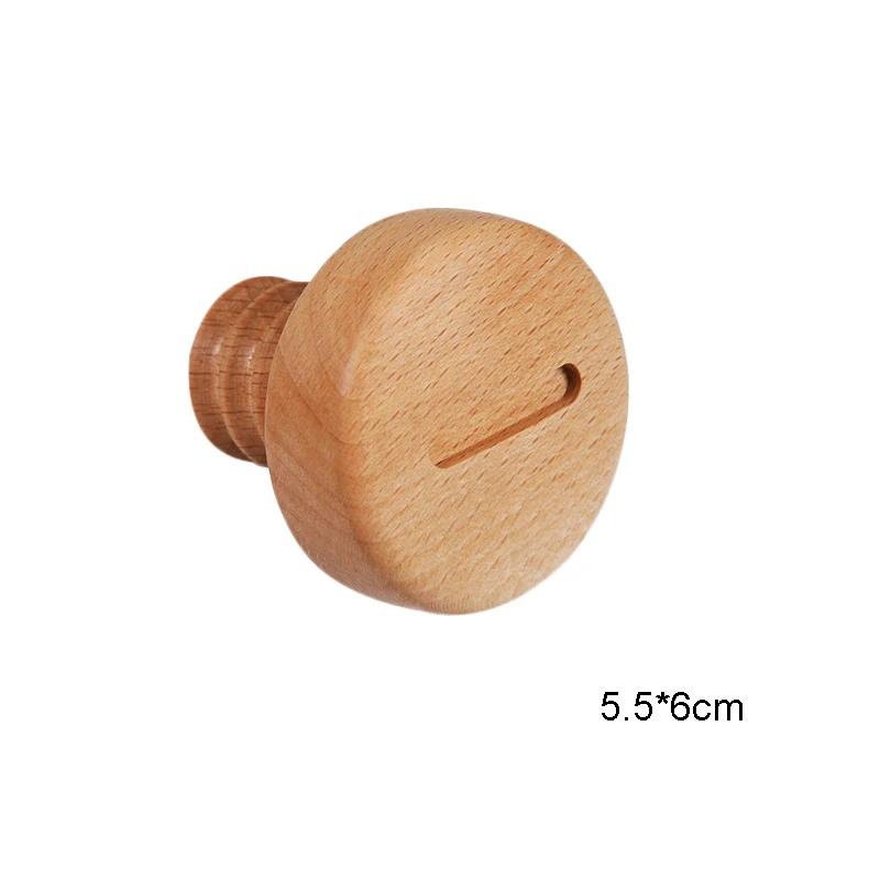 Wall Hooks Wood Clothes Coat Hook Screw Design Key Holder Hooks For Hanging Beech Wood Hat Clothes Rack Nordic Home Accessories