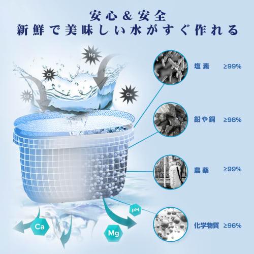 KEOYEE Replacement Cartridges for Water Purifier Pots, High-Removal Resin, Japanese Standard, 10-Piece Set