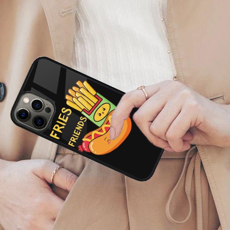 Pommes Burger Pizza Magnetische Handyhülle Für APPLE iPhone 17 Air 16 14 13 12 Pro Max 15 Plus Laden Mit MagSafe Hülle
