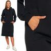 Women's Dress with Pockets, Elastic, Fashionable, MORAJ XXL Black