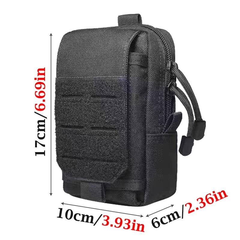 Tactical Waist Bag, MOLLE Utility Pouch, EDC Tool Organizer for Men, Outdoor Gear Bag, Modular Vest Pack, Phone Case Waist Pack