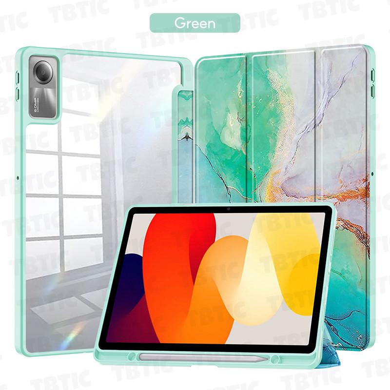 

TBTIC Tablet Cover For Redmi Pad SE 11 Xiaomi Pad 6 6 Pro Case With Pencil Holder Cute Aesthetic Transparent Redmi Pad SE 11 2023 зелёный
